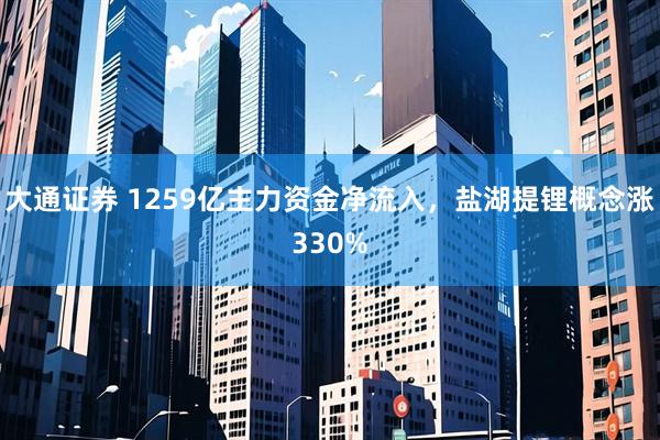 大通证券 1259亿主力资金净流入，盐湖提锂概念涨330%